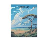Jigsaw Puzzle 1000 Pièces Adultes，Tanzanie，Bois Puzzle Classique Jigsaw Puzzle pour Garçons Filles HD Impression Affiche Cadeau De Noël（75x50cm）-HT30
