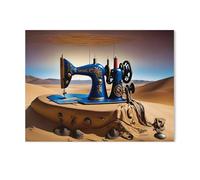 Jigsaw Puzzle 1000 Pièces Adultes，Vieille Machine à Coudre，Papier Puzzle Classique Jigsaw Puzzle pour Garçons Filles HD Impression Affiche Cadeau De Noël（38x26cm）-AD44