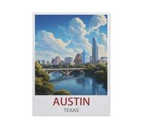 Jigsaw Puzzle 1000 Pièces,Austin Texas,3D Adultes Papier Jouets Éducatifs Meilleur Cadeau d'anniversaire Garçons Filles(50x70cm)-EX16