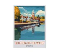 Jigsaw Puzzle 1000 Pieces，Bourton on The Water England，Large Family Puzzle Game Artwork for Adults Teens（38x52cm）-FA96