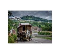 Jigsaw Puzzle 1000 Pièces，Caravane sur Les Routes de Sancerre，Adultes Enfants Assemblage De Puzzles Jeux De Jouets Éducatifs（50x70cm）-AR78