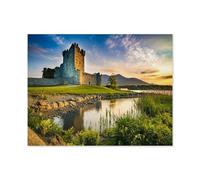 Jigsaw Puzzle 1000 Pièces，Château de Ross, Ancienne forteresse en Irlande，3D Adultes Papier Jouets Éducatifs Meilleur Cadeau d'anniversaire Garçons Filles（50x70cm）-B24