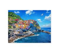 Jigsaw Puzzle 1000 Pièces，Cinque Terre，Jeu Décontracté Amusant Cadeau Jouets pour Amis Et Famille（75x50cm）-E45