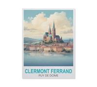 Jigsaw Puzzle 1000 Pièces,Clermont-Ferrand PUY-de-Dôme,3D Adultes Papier Jouets Éducatifs Meilleur Cadeau d'anniversaire Garçons Filles(38x26cm)-GO96