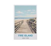 Jigsaw Puzzle 1000 Pièces,Fire Island, New York,3D Adultes Bois Jouets Éducatifs Meilleur Cadeau d'anniversaire Garçons Filles(75x50cm)-GF56