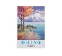 Jigsaw Puzzle 1000 Pieces for Adults，Bell Lake Idaho，Teens Boys Girls Puzzles Difficult Thick Sturdy Pieces Challenging Puzzle for Party Games（38x52cm）-FO89