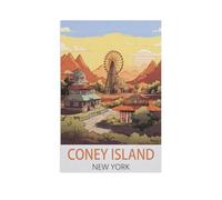 Jigsaw Puzzle 1000 Pieces for Adults，Coney Island New York，Teens Boys Girls Puzzles Difficult Challenging Puzzle for Party Games Kids Family Friends（50x70cm）-FS27
