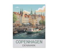 Jigsaw Puzzle 1000 Pieces for Adults，Copenhagen Denmark，Large Puzzle Game Artwork for Adults Teens（26x38cm）-FK19