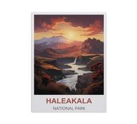 Jigsaw Puzzle 1000 Pieces for Adults，Haleakala National Park Vintage Travel Posters，Paper Puzzle - Unique Suitable for Teenagers and Adults（38x52cm）-CA21