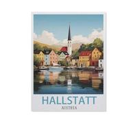 Jigsaw Puzzle 1000 Pieces for Adults，Hallstatt Austria，Kids Teens Large Families Puzzle Game（26x38cm）-EY57