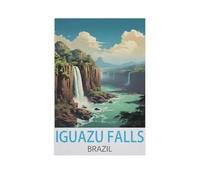 Jigsaw Puzzle 1000 Pieces for Adults，Iguazu Falls Brazil，Teens Boys Girls Puzzles Premium Quality Fun Family Challenging Puzzles for Birthday（50x70cm）-FR90