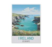 Jigsaw Puzzle 1000 Pieces for Adults，Ireland Europe，Teens Boys Girls Puzzles Premium Quality Fun Family Challenging Puzzles for Birthday（50x70cm）-FN30