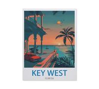 Jigsaw Puzzle 1000 Pieces for Adults，Key West Florida，Teens Boys Girls Puzzles Difficult Thick Sturdy Pieces Challenging Puzzle for Party Games（26x38cm）-EC28