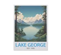 Jigsaw Puzzle 1000 Pieces for Adults，Lake George New York，Unique Suitable for Teenagers and Adults, Home Decoration（38x52cm）-FG84