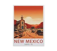 Jigsaw Puzzle 1000 Pieces for Adults，New Mexico Santa Fe，Kids Teens Large Families Puzzle Game（38x52cm）-EX37