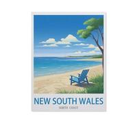 Jigsaw Puzzle 1000 Pieces for Adults，New South Wales North Coast，Teens Boys Girls Puzzles Difficult Thick Sturdy Pieces Challenging Puzzle for Party Games（50x70cm）-ED88