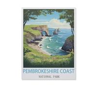 Jigsaw Puzzle 1000 Pieces for Adults，Pembrokeshire Coast National Park，Teens Boys Girls Puzzles Difficult Thick Sturdy Pieces Challenging Puzzle for Party Games（50x70cm）-ET88