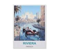 Jigsaw Puzzle 1000 Pieces for Adults，Riviera French，Wood Puzzle - Unique Suitable for Teenagers and Adults（38x52cm）-FI1