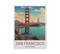 Jigsaw Puzzle 1000 Pieces for Adults，San Francisco California，Teens Boys Girls Puzzles Difficult Thick Sturdy Pieces Challenging Puzzle for Party Games（26x38cm）-EY9