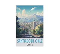 Jigsaw Puzzle 1000 Pieces for Adults，Santiago De Chile Chile，Teens Boys Girls Puzzles Difficult Thick Sturdy Pieces Challenging Puzzle for Party Games（26x38cm）-FQ69