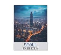 Jigsaw Puzzle 1000 Pieces for Adults，Seoul South Korea，Large Puzzle Game Artwork for Adults Teens（38x52cm）-FN39