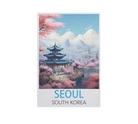 Jigsaw Puzzle 1000 Pieces for Adults，Seoul South Korea，Teens Boys Girls Puzzles Difficult Thick Sturdy Pieces Challenging Puzzle for Party Games（38x52cm）-FO49