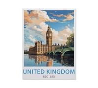 Jigsaw Puzzle 1000 Pieces for Adults，United Kingdom Big Ben，Teens Boys Girls Puzzles Premium Quality Fun Family Challenging Puzzles for Birthday（50x70cm）-EY90