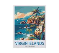 Jigsaw Puzzle 1000 Pieces for Adults，Virgin Islands The Caribbean，Teens Boys Girls Puzzles Difficult Challenging Puzzle for Party Games Kids Family Friends（50x70cm）-EC66