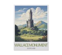 Jigsaw Puzzle 1000 Pieces for Adults，Wallac Monument Scotland，Kids Teens Large Families Puzzle Game（38x52cm）-FJ37