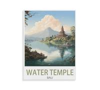 Jigsaw Puzzle 1000 Pieces for Adults，Water Temple Bali，Teens Boys Girls Puzzles Difficult Challenging Puzzle for Party Games Kids Family Friends（26x38CM）-O51