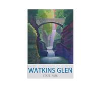 Jigsaw Puzzle 1000 Pieces for Adults，Watkins Glen New York State Park，Teens Boys Girls Puzzles Difficult Thick Sturdy Pieces Challenging Puzzle for Party Games（26x38cm）-GC89