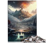 Jigsaw Puzzle 1000 Pieces Heaven Tree of Life Wood Jigsaw Great Gift for Adults 50x75cm Jigsaw Puzzles for Adult