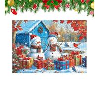 Jigsaw Puzzle - 1000 Pieces Holiday Snowman Design for Family Fun, Decorative Challenge with Engaging Artwork, Christmas and New Year Entertainment for Women, Men, Friends, Home, Apartment