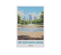 Jigsaw Puzzle 1000 Pièces，Jardins d'eau de Fort Worth, Texas，3D Adultes Papier Jouets Éducatifs Meilleur Cadeau d'anniversaire Garçons Filles（50x70cm）-GG96