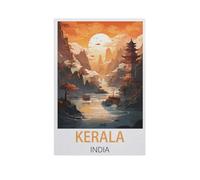 Jigsaw Puzzle 1000 Pièces,Kerala Inde,3D Adultes Papier Jouets Éducatifs Meilleur Cadeau d'anniversaire Garçons Filles(50x70cm)-FS36