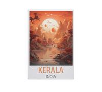 Jigsaw Puzzle 1000 Pièces,Kerala Inde,Jeu Décontracté Amusant Cadeau Jouets pour Amis Et Famille(75x50cm)-FS37