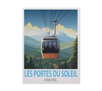Jigsaw Puzzle 1000 Pieces，Les Portes du Soleil Chatel，Paper Children Toys Decompression Game（26x38cm）-FL19