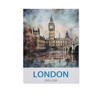 Jigsaw Puzzle 1000 Pièces，Londres, Angleterre，Jeu Décontracté Amusant Cadeau Jouets pour Amis Et Famille（38x26cm）-CN36