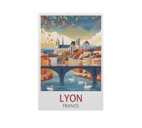 Jigsaw Puzzle 1000 Pièces，Lyon, France，3D Adultes Bois Jouets Éducatifs Meilleur Cadeau d'anniversaire Garçons Filles（75x50cm）-IJ89