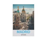 Jigsaw Puzzle 1000 Pieces，Madrid Spain，Large Family Puzzle Game Artwork for Adults Teens（50x70cm）-FT16
