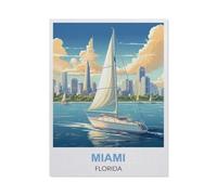 Jigsaw Puzzle 1000 Pièces,Miami, Floride,3D Adultes Papier Jouets Éducatifs Meilleur Cadeau d'anniversaire Garçons Filles(50x70cm)-EM75