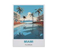 Jigsaw Puzzle 1000 Pièces,Miami Floride,Adultes Enfants Assemblage De Puzzles Jeux De Jouets Éducatifs(50x70cm)-A94