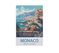Jigsaw Puzzle 1000 Pièces,Monaco, Riviera Française,Adultes Enfants Assemblage De Puzzles Jeux De Jouets Éducatifs(38x26cm)-GC90