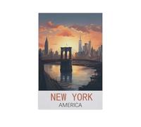 Jigsaw Puzzle 1000 Pieces，New York America，Wood Adult Toys Decompression Game（38x52cm）-FO44