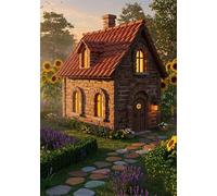 Jigsaw Puzzle 1000 Pieces Pebble House, Premium Jigsaws 1000 Pieces for Adults & Teens, Precision Fit Thick Board, Ideal Gift for for Men & Women, Finished Size 75x50cm Sunflowers