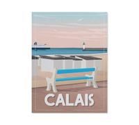 Jigsaw Puzzle 1000 Pièces,Plage de Calais en France,Jeu Décontracté Amusant Cadeau Jouets pour Amis Et Famille(75x50cm)-BM96
