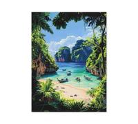 Jigsaw Puzzle, 1000 Pièces Puzzles pour Adultes Puzzles，Baie de Maya, Thaïlande，Puzzle Éducatif Jouet pour Enfant（38x26cm）-Y25