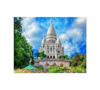 Jigsaw Puzzle, 1000 Pièces Puzzles pour Adultes Puzzles，Magnifique basilique du Sacré-Cœur, Montmartre, Paris，Puzzle Éducatif Jouet pour Enfant（75x50cm）-R37