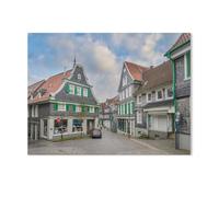 Jigsaw Puzzle 1000 Pièces，Rue Schwelmer Coin Wall Street，Jeu Décontracté Amusant Cadeau Jouets pour Amis Et Famille（75x50cm）-AA13