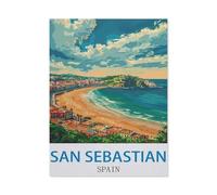 Jigsaw Puzzle 1000 Pièces，San Sebastián, Espagne，3D Adultes Bois Jouets Éducatifs Meilleur Cadeau d'anniversaire Garçons Filles（75x50cm）-O56